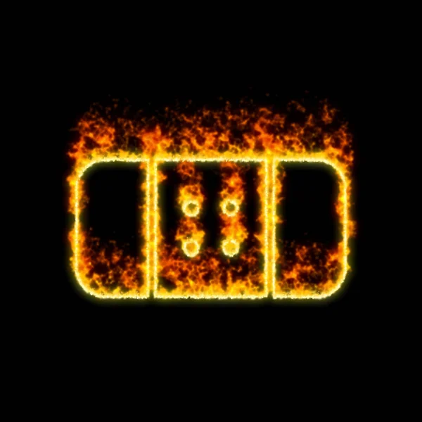 A szimbólum zenekar támogatás ég a vörös tűz — Stock Fotó