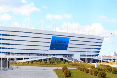 Rusya, Kaliningrad - 25 Eylül 2018: stadyum 