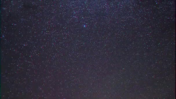 毛刺效果 在银河系之后帕米尔 塔吉克斯坦 超高清 — 图库视频影像