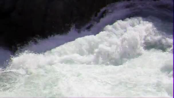 Glitch Effect Roll River Tajikistan Iskanderdarya Video — Stock Video