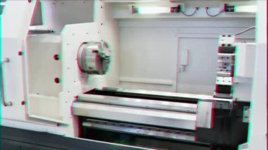 Aksaklık etkisi. Torna işi. Döngü. Video. Ultrahd (4k))