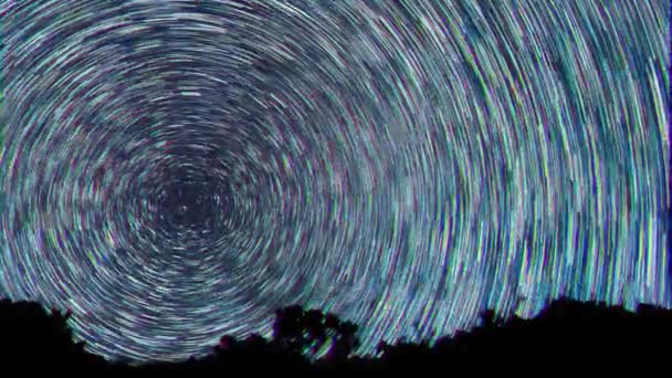 Glitch Effect Traces Stars Form Lines Video Ultrahd — Stock Video