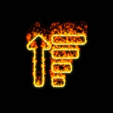 Sembol sıralama miktarı kadar kırmızı ateşte yanıklar 