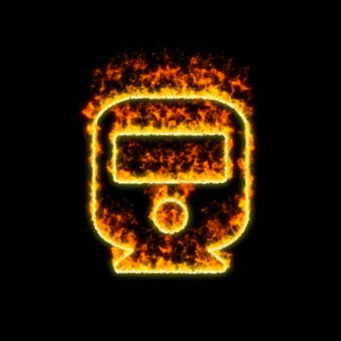 Sembol tren kırmızı ateşte yanıyor 