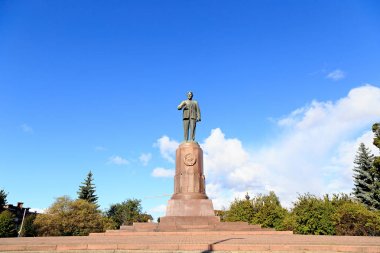 Rusya, Kaliningrad - 22 Eylül 2018: Anıt M.I. Kalinin.