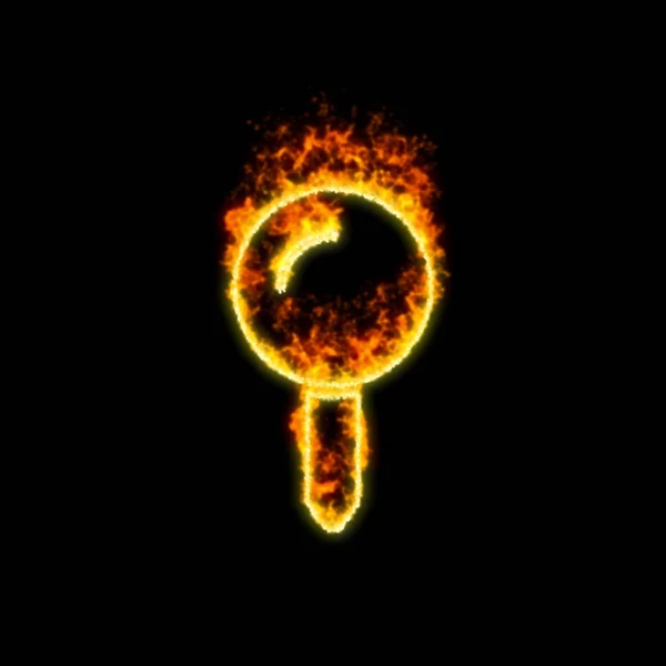 De symbool kaart PIN brandt in rood vuur — Stockfoto