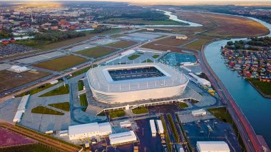Rusya, Kaliningrad - 24 Eylül 2018: Havadan görünümü 