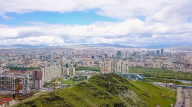 Ulan Batur, Moğolistan. Sovyetler Memorial'a Zaisan Tolgoi asker. Kızıl Ordu s destek Moğol insanlar s devrim, üzerinden dron onuruna karmaşık 