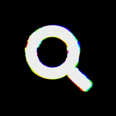 Sembol aramanın kusurları vardır. Glitch ve şeritler 