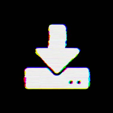 Sembol indirme kusurları vardır. Glitch ve şeritler 