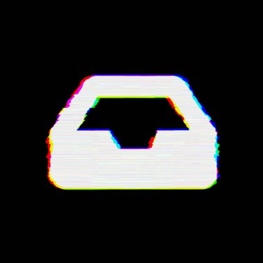 Sembol gelen kutusunun kusurları vardır. Glitch ve şeritler 