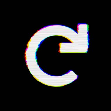 Sembol redo kusurları vardır. Glitch ve şeritler 