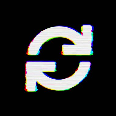 Sembol eşitleme hataları vardır. Glitch ve şeritler 