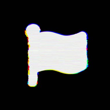 Sembol bayrağında kusurları vardır. Glitch ve şeritler 