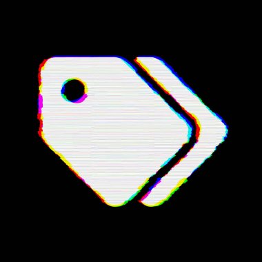 Sembol etiketlerinkusurları vardır. Glitch ve şeritler 