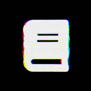 Sembol defterinde kusurları var. Glitch ve şeritler 