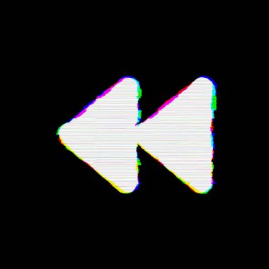 Sembol geriye kusurları vardır. Glitch ve şeritler 