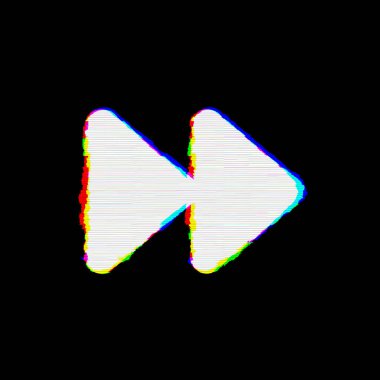 Sembol ileri kusurları vardır. Glitch ve şeritler 