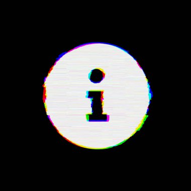 Sembol bilgi çemberinde hatalar vardır. Glitch ve şeritler 