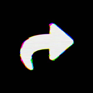Sembol payı kusurları vardır. Glitch ve şeritler 