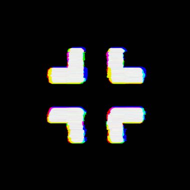 Sembol sıkıştırma kusurları vardır. Glitch ve şeritler 