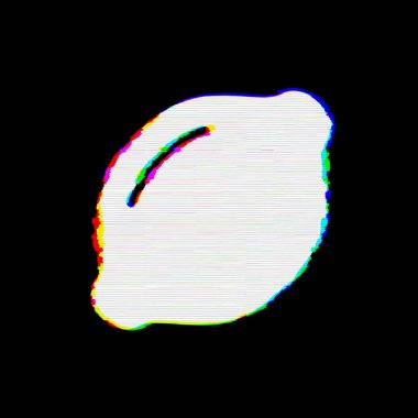 Sembol limonun kusurları var. Glitch ve şeritler 