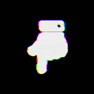 Sembol el noktası aşağı kusurları vardır. Glitch ve şeritler 