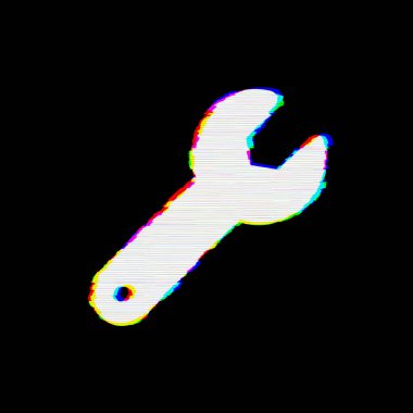 Sembol anahtarının kusurları var. Glitch ve şeritler 