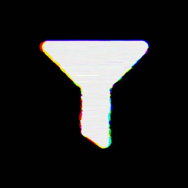 Sembol filtresinde hatalar var. Glitch ve şeritler 