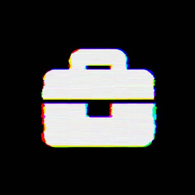 Sembol evrak çantasında kusurları var. Glitch ve şeritler 