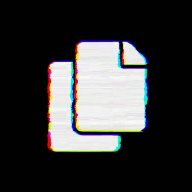 Sembol kopyanın kusurları vardır. Glitch ve şeritler 