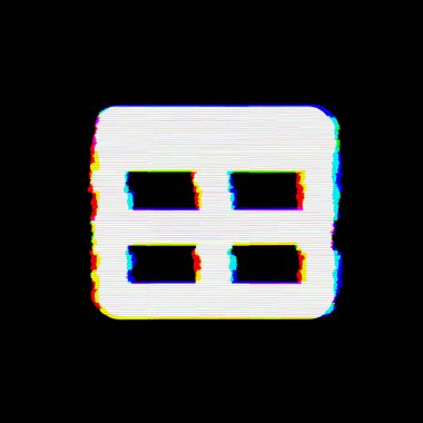 Sembol tablosunda hatalar vardır. Glitch ve şeritler 