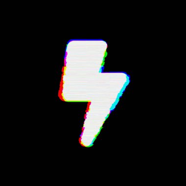 Sembol cıvatanın kusurları var. Glitch ve şeritler 