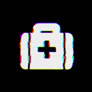Sembol medkit kusurları vardır. Glitch ve şeritler 