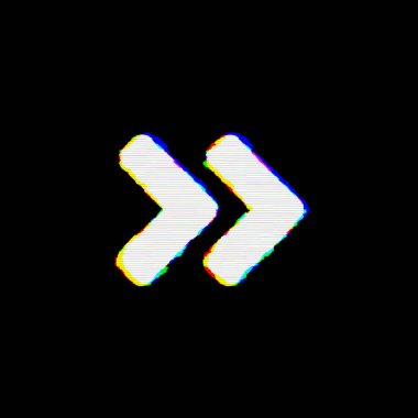 Sembol açısı çift sağ kusurları vardır. Glitch ve şeritler 