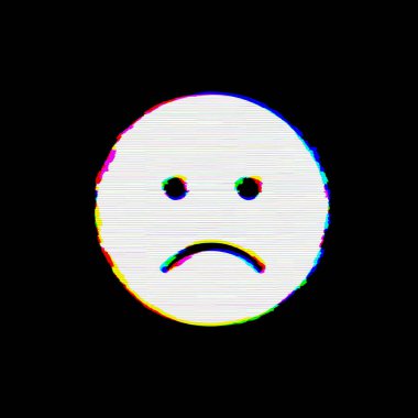 Sembol kaşçlarının kusurları var. Glitch ve şeritler 