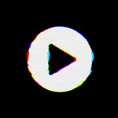 Sembol oyun çemberinin kusurları vardır. Glitch ve şeritler 