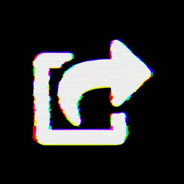 Sembol payı karesi kusurları vardır. Glitch ve şeritler 