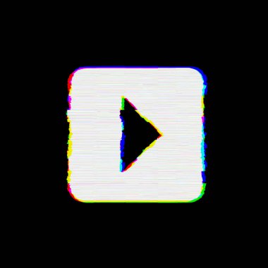 Sembol caret kare sağ kusurları vardır. Glitch ve şeritler 