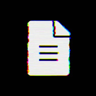 Sembol dosya metninde hatalar vardır. Glitch ve şeritler 