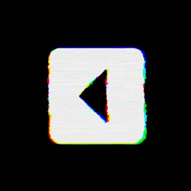 Sembol caret kare sol kusurları vardır. Glitch ve şeritler 