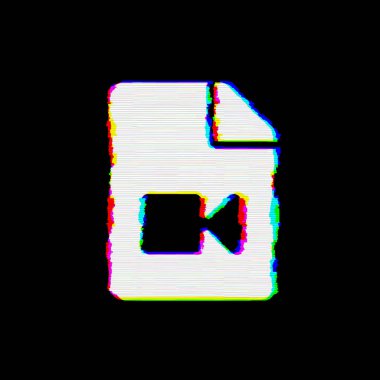 Sembol dosyası video kusurları vardır. Glitch ve şeritler 