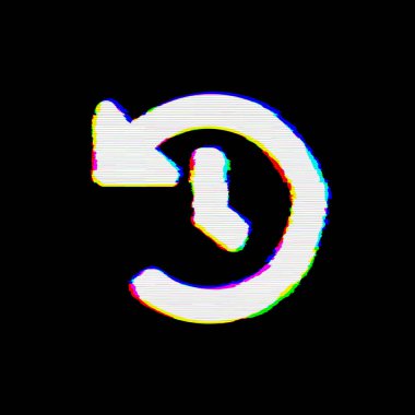 Sembol geçmişinde kusurlar vardır. Glitch ve şeritler 