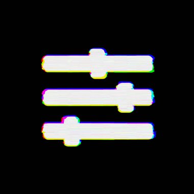 Sembol kaydırıcılarının kusurları vardır. Glitch ve şeritler 