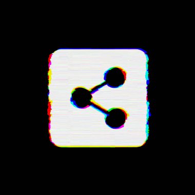 Sembol payı karesi kusurları vardır. Glitch ve şeritler 