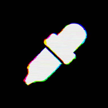 Sembol göz damlacı kusurları vardır. Glitch ve şeritler 