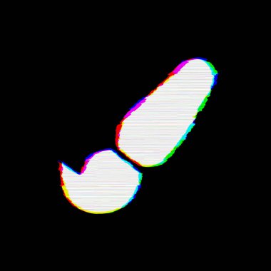 Sembol boya fırçası kusurları vardır. Glitch ve şeritler 
