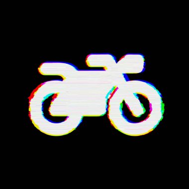 Sembol motosiklet kusurları vardır. Glitch ve şeritler 