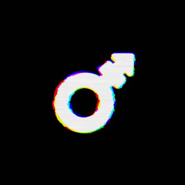 Sembol mars inme kusurları vardır. Glitch ve şeritler 
