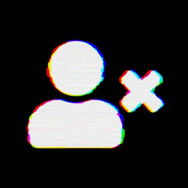 Sembol kullanıcı silme hataları vardır. Glitch ve şeritler 